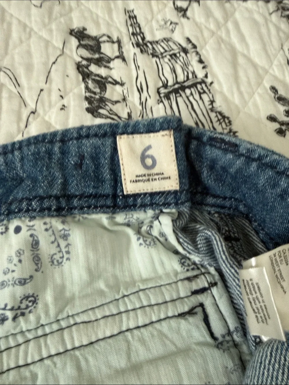 We The Free Blue Denim Shorts